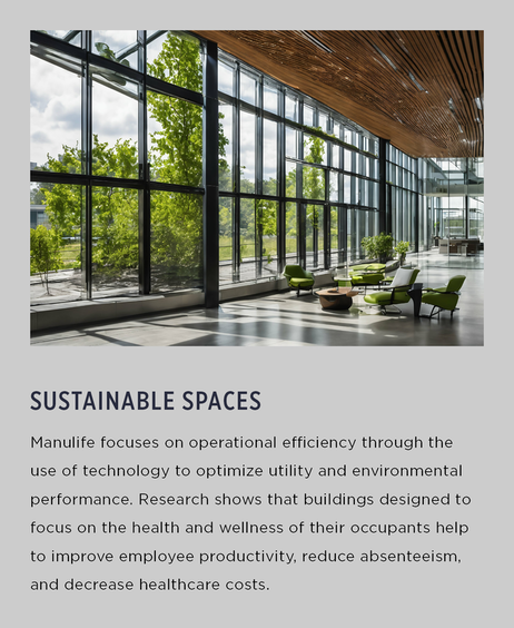 Sustainable Sustainability ManuLife Toronto Canada Office Space for Lease Spec Suites Full Floor Offices Leasing Green